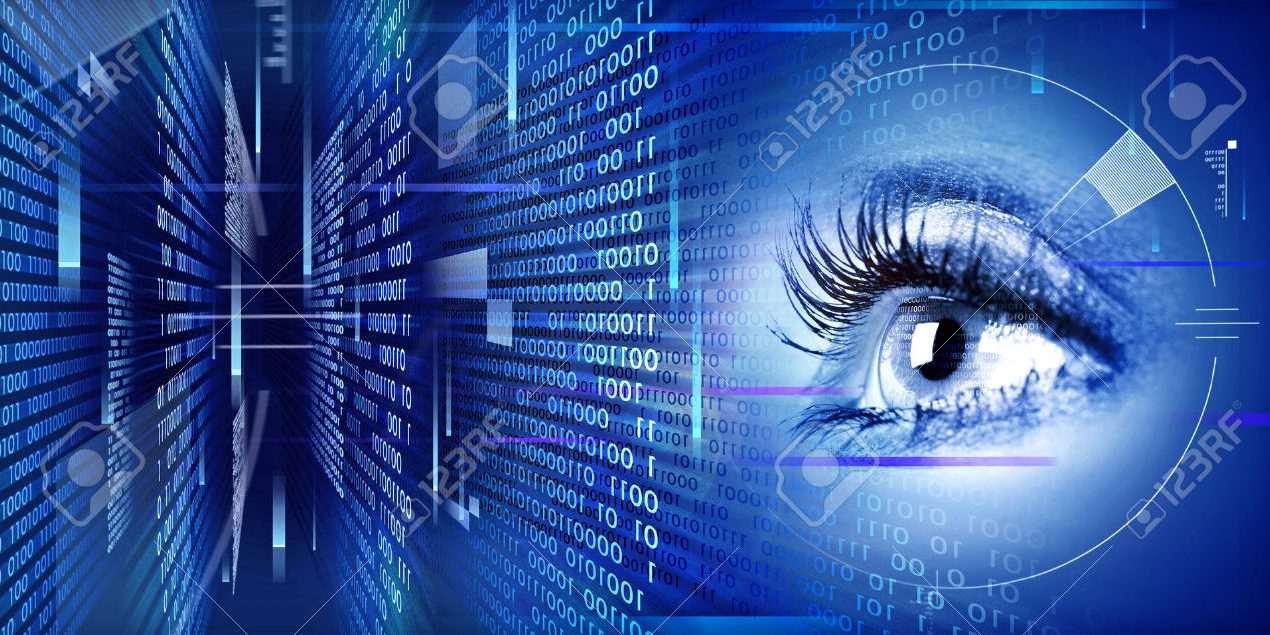 22847204-Human-eye-on-technology-design-illustration-Cyberspace-concept-Stock-Illustration