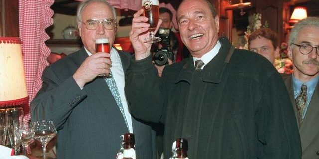 Jacques Chirac et Helmut Kohl – Strasbourg chez Yvonne
