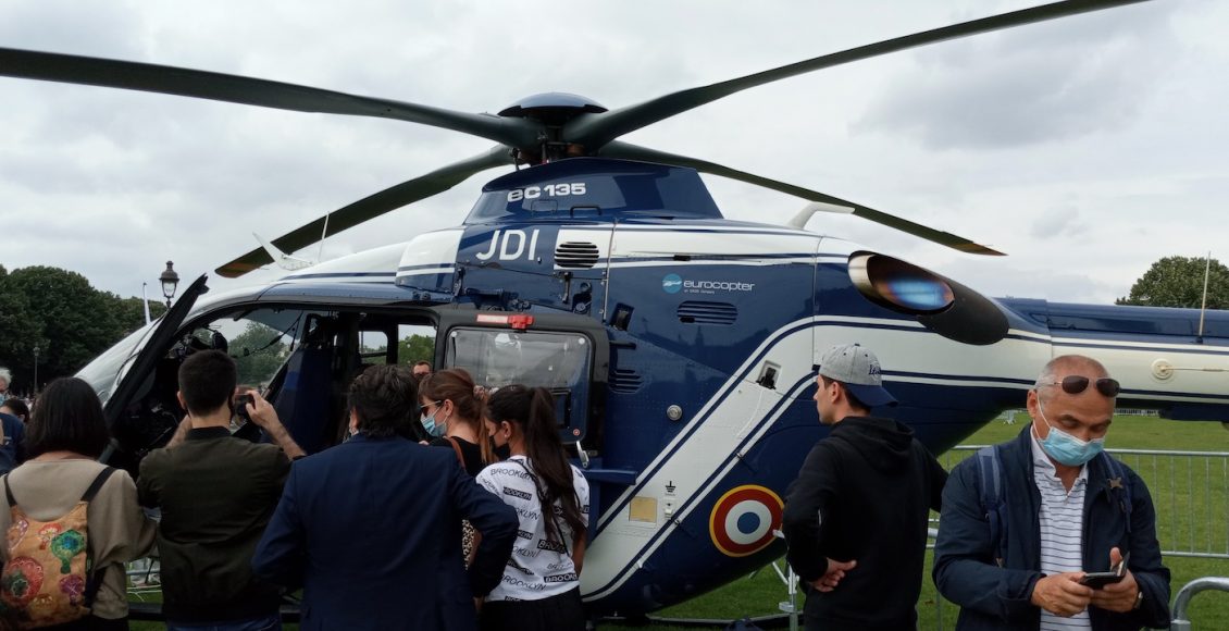 14 juillet 2021 Hélicoptère de la Gendarmerie nationale aux Invalides © Valérie Desforges