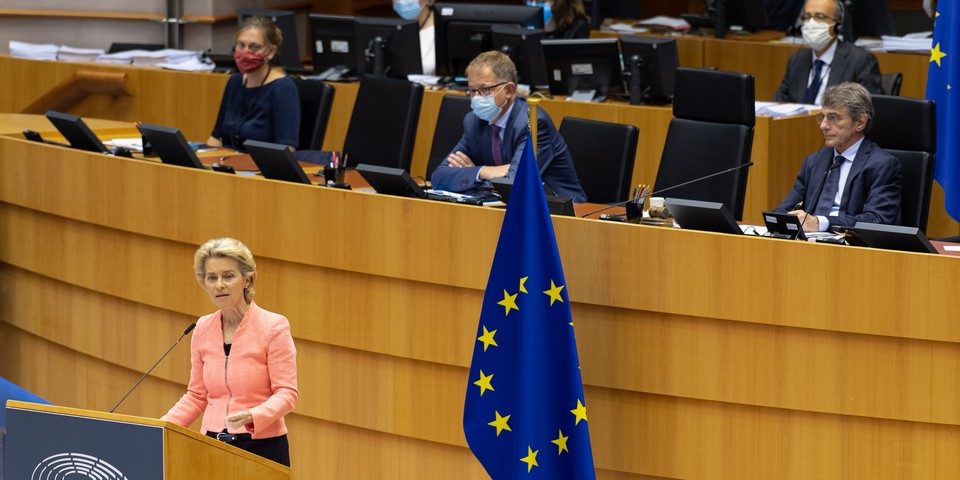 Ursula von der Leyen prononcera devant les eurodéputés son deuxième discours sur l’état de l’Union – Crédits / Xavier Lejeune / Commission européenne – article sur miss konfidentielle