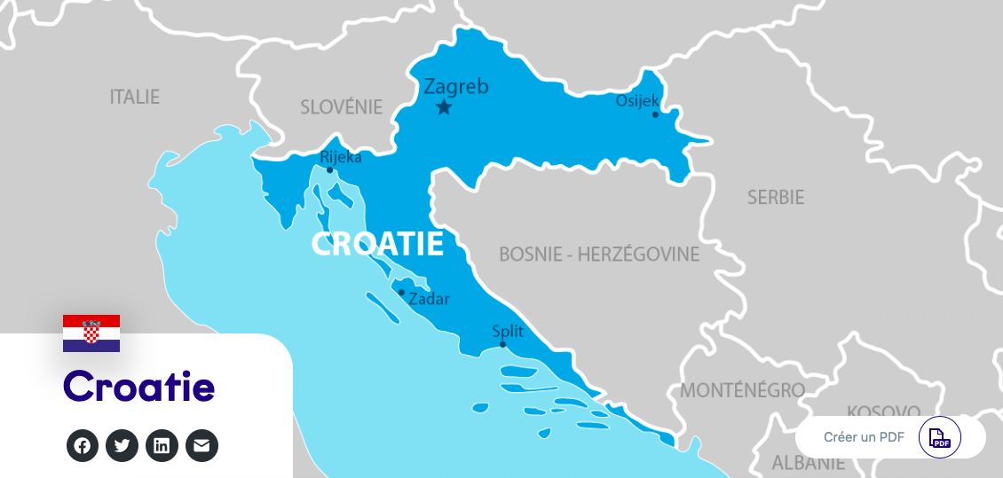 Carte de la Croatie © touteleurope.eu