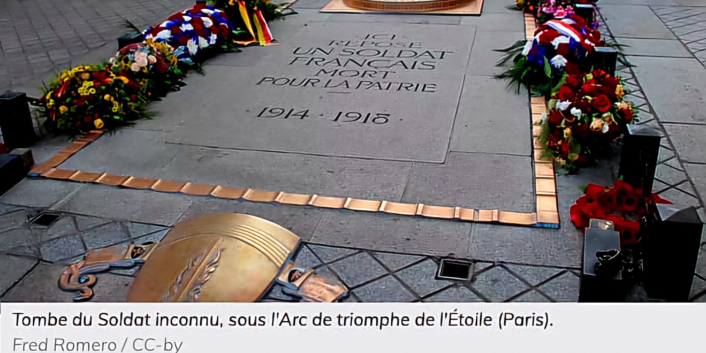 Tombe du Soldat inconnu sous l’Arc de Triomphe, Paris
